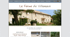 Desktop Screenshot of la-ferme-de-villeneuve.fr