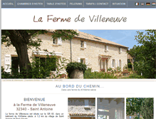 Tablet Screenshot of la-ferme-de-villeneuve.fr